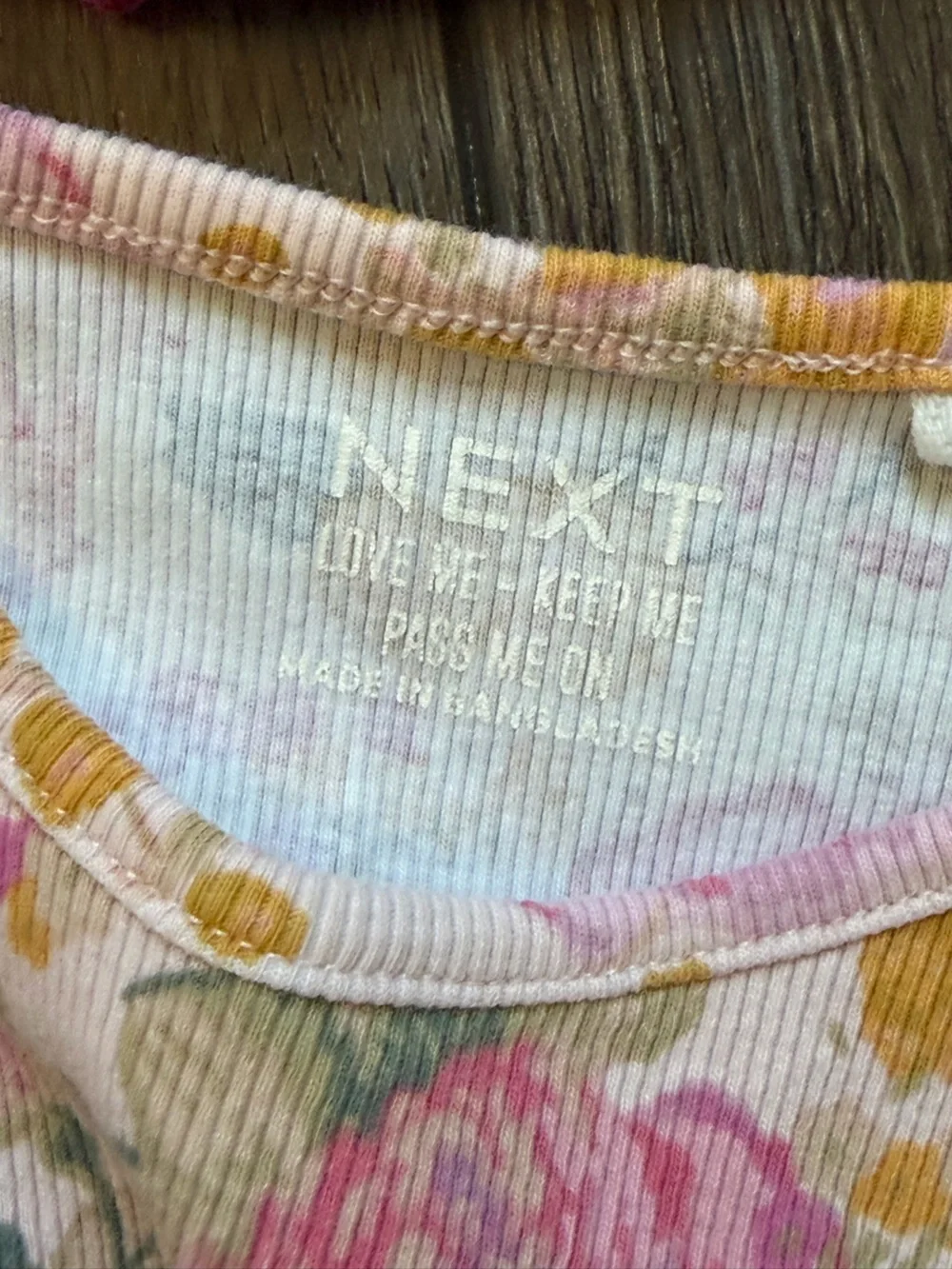 Harper Canyon Green Tee with Pink and Yellow Flower Print